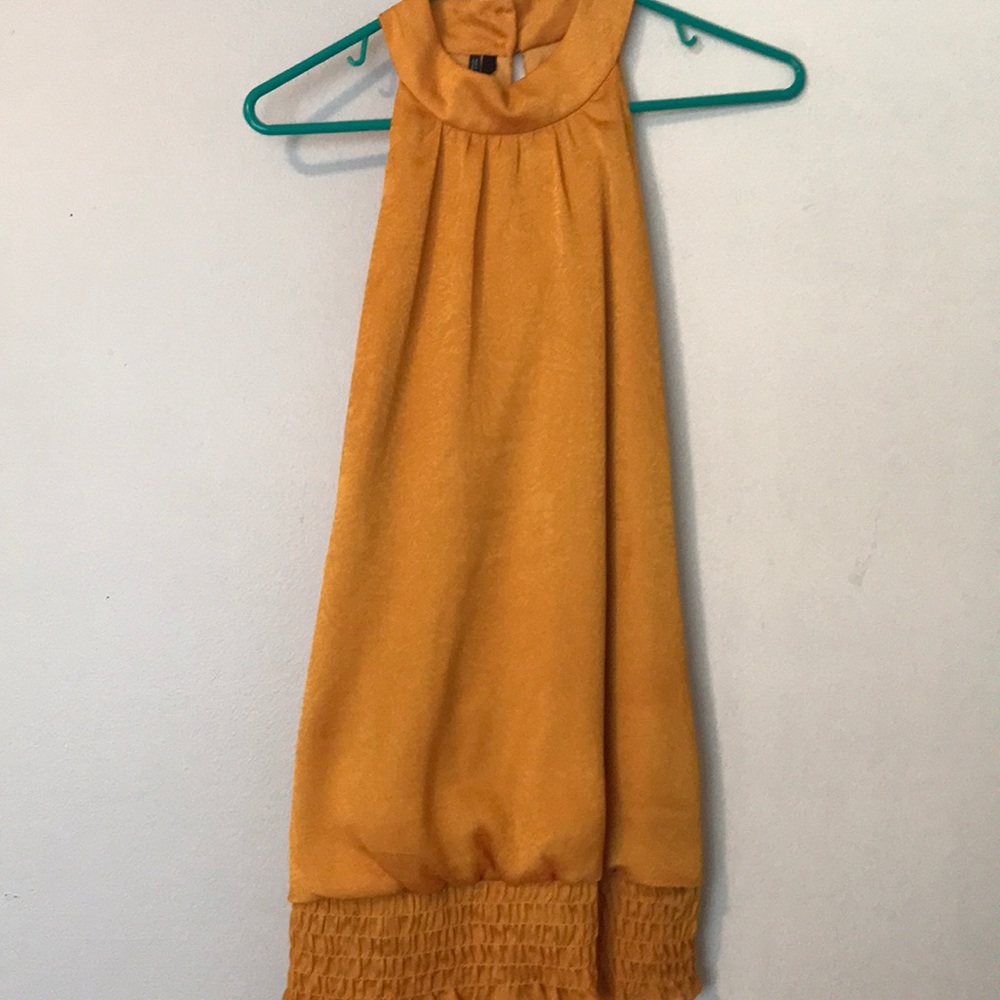 Mustard yellow halter top